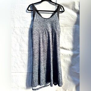 Patagonia Morning Glory Printed Dress Twisted Racerback Black Women’s Size XL